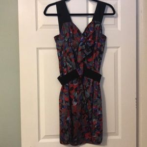 BCBG Abstract Geometric Patterned Cocktail Dress